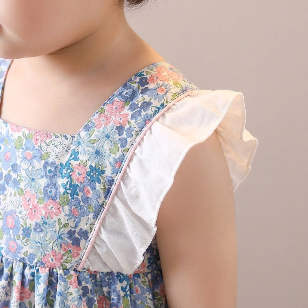 Vintage Bloom Bow Dress