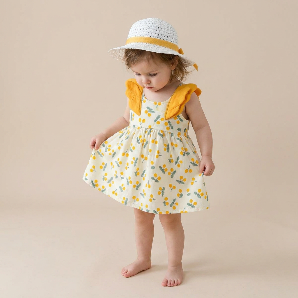 Sweet Orchard Dress Set & Hat