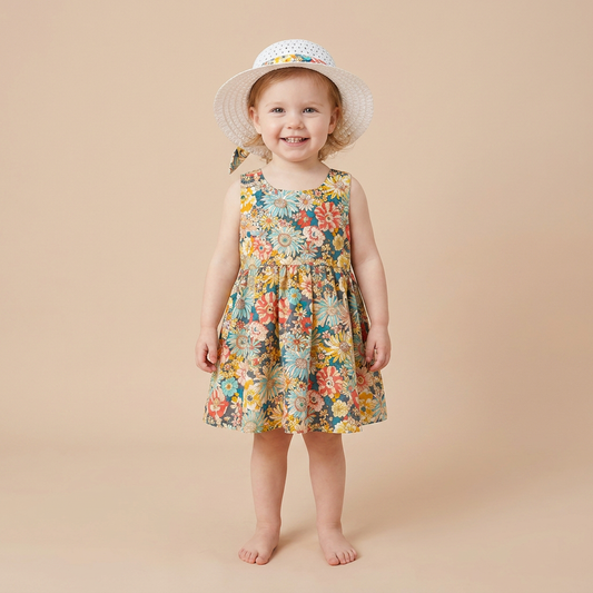 Meadow Bow Dress Set & Hat