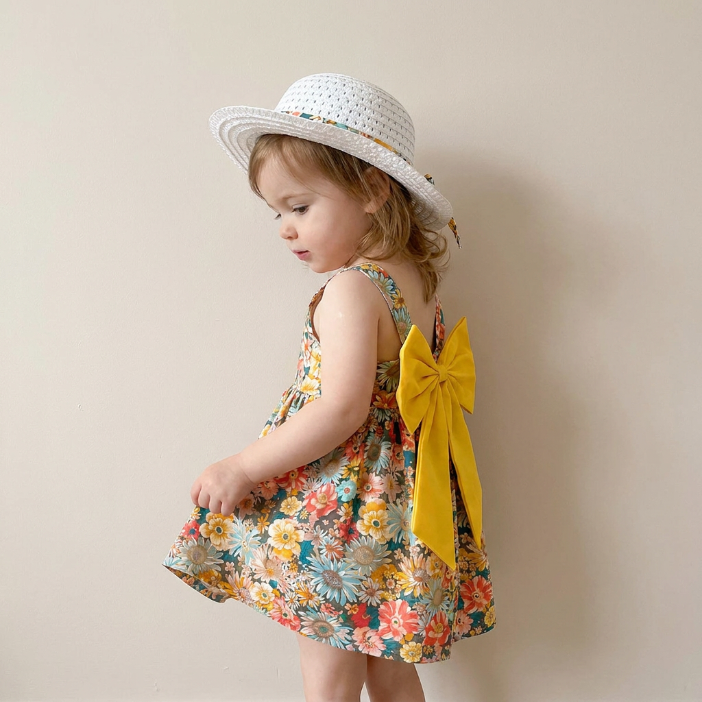 Meadow Bow Dress Set & Hat