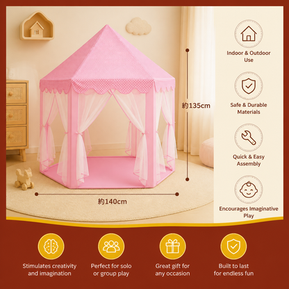 Princess Castle Play Tent for Indoor & Outdoor Fun