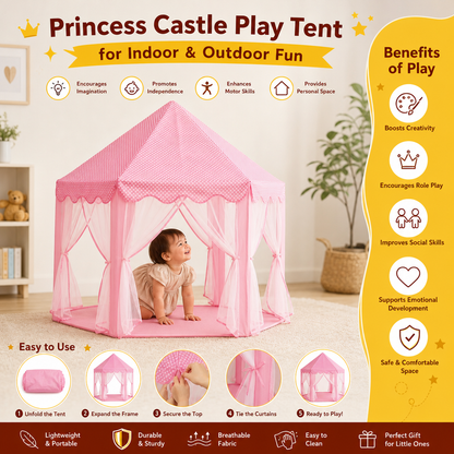 Princess Castle Play Tent for Indoor & Outdoor Fun