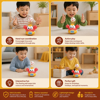 Kids’ Electric Crab Floating Ball Toy