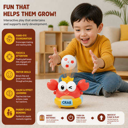 Kids’ Electric Crab Floating Ball Toy