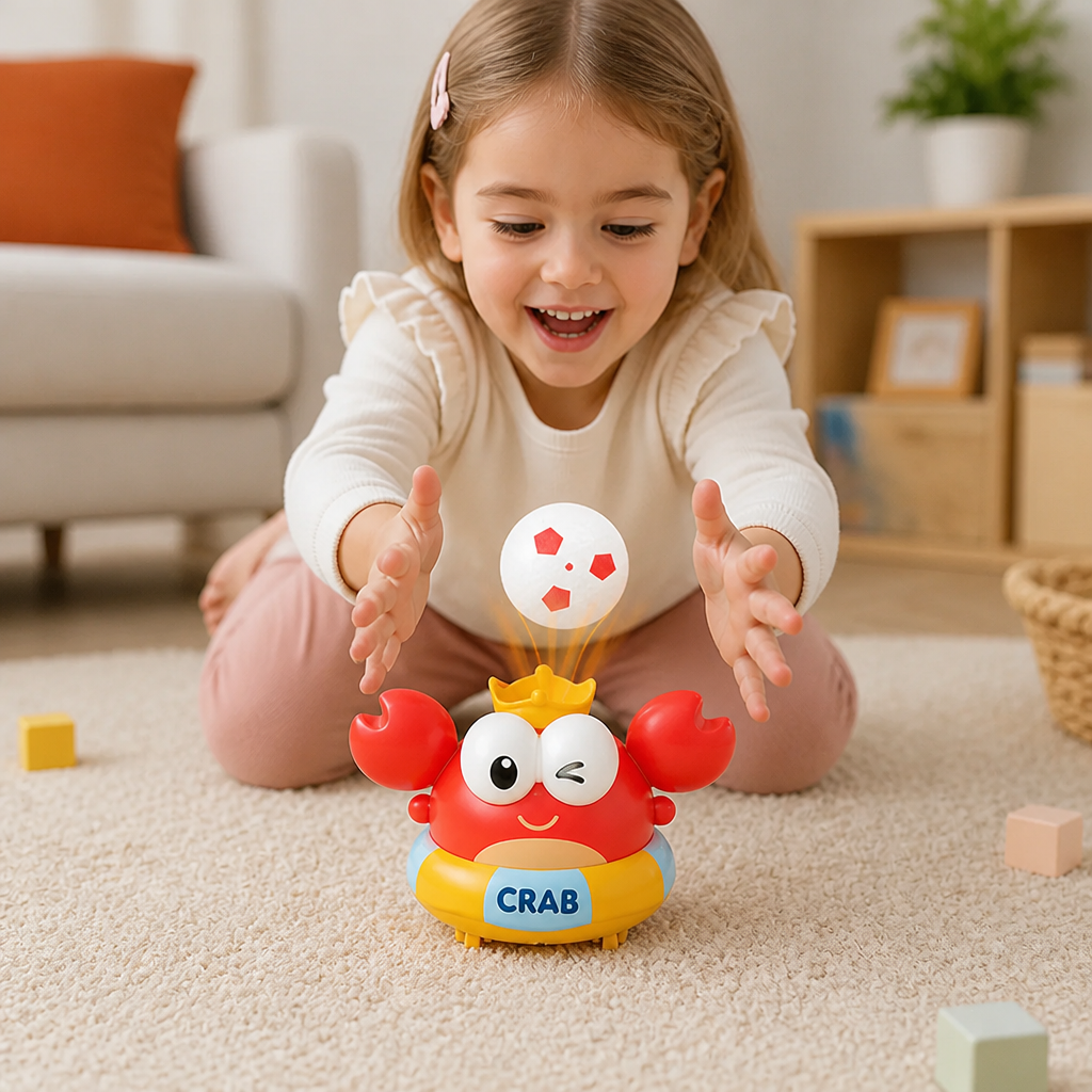Kids’ Electric Crab Floating Ball Toy
