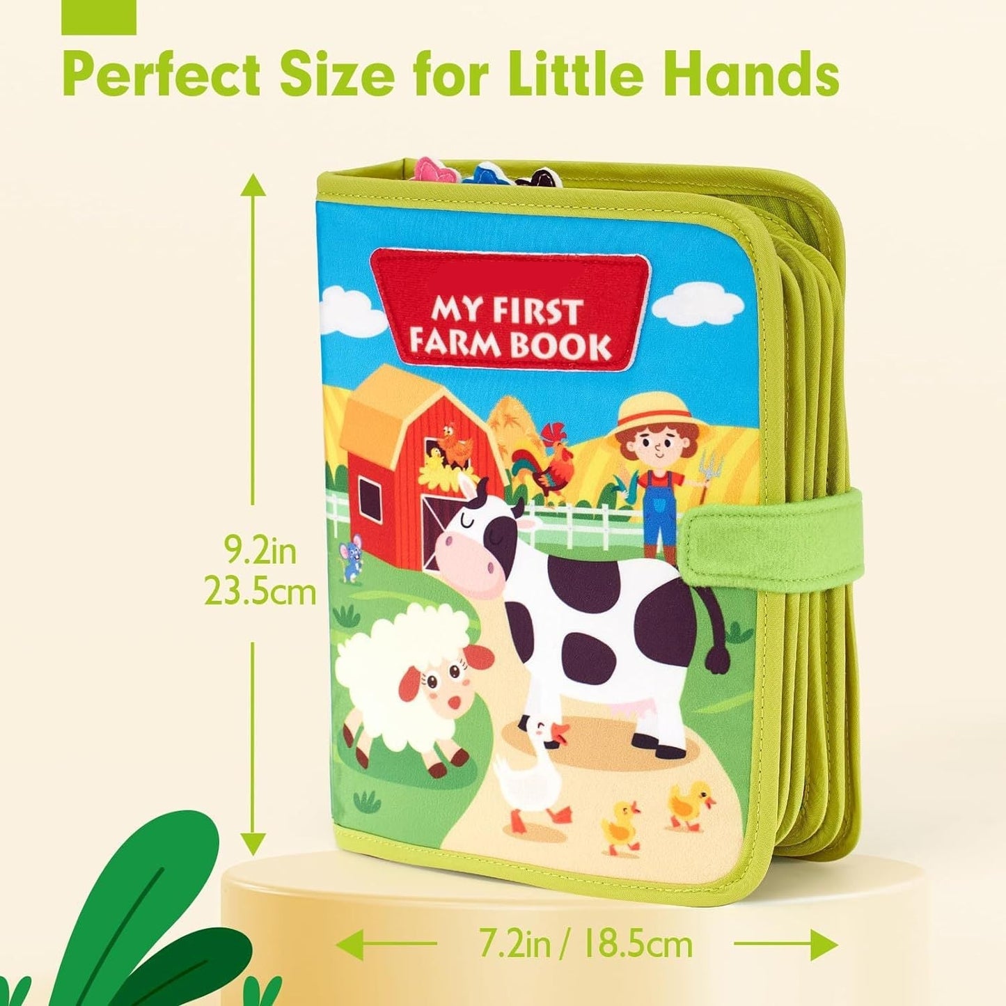 Educational Farm Story Book for Toddlers ⎜ Soft Felt Activity Book for Animal Learning and Fine Motor Skills