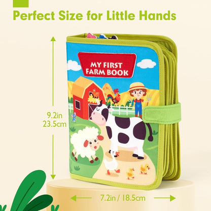 Educational Farm Story Book for Toddlers ⎜ Soft Felt Activity Book for Animal Learning and Fine Motor Skills
