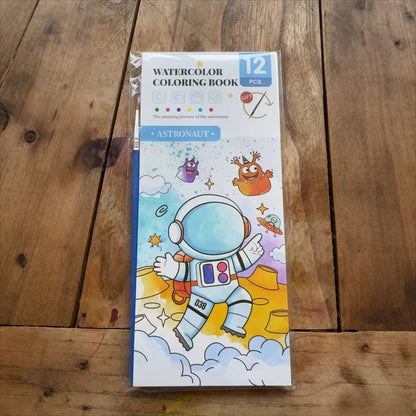 All-in-One Watercolour Painting Book with Built-In Paint & Brush
