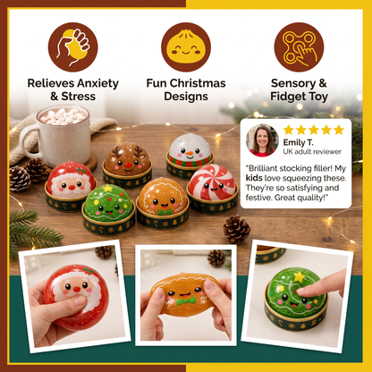 Christmas Dumpling Squishy Stress Relief Toy Set