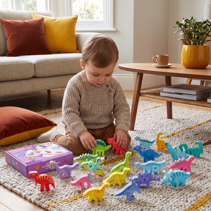 52-teiliges Montessori-3D-Alphabet-Bausteinset