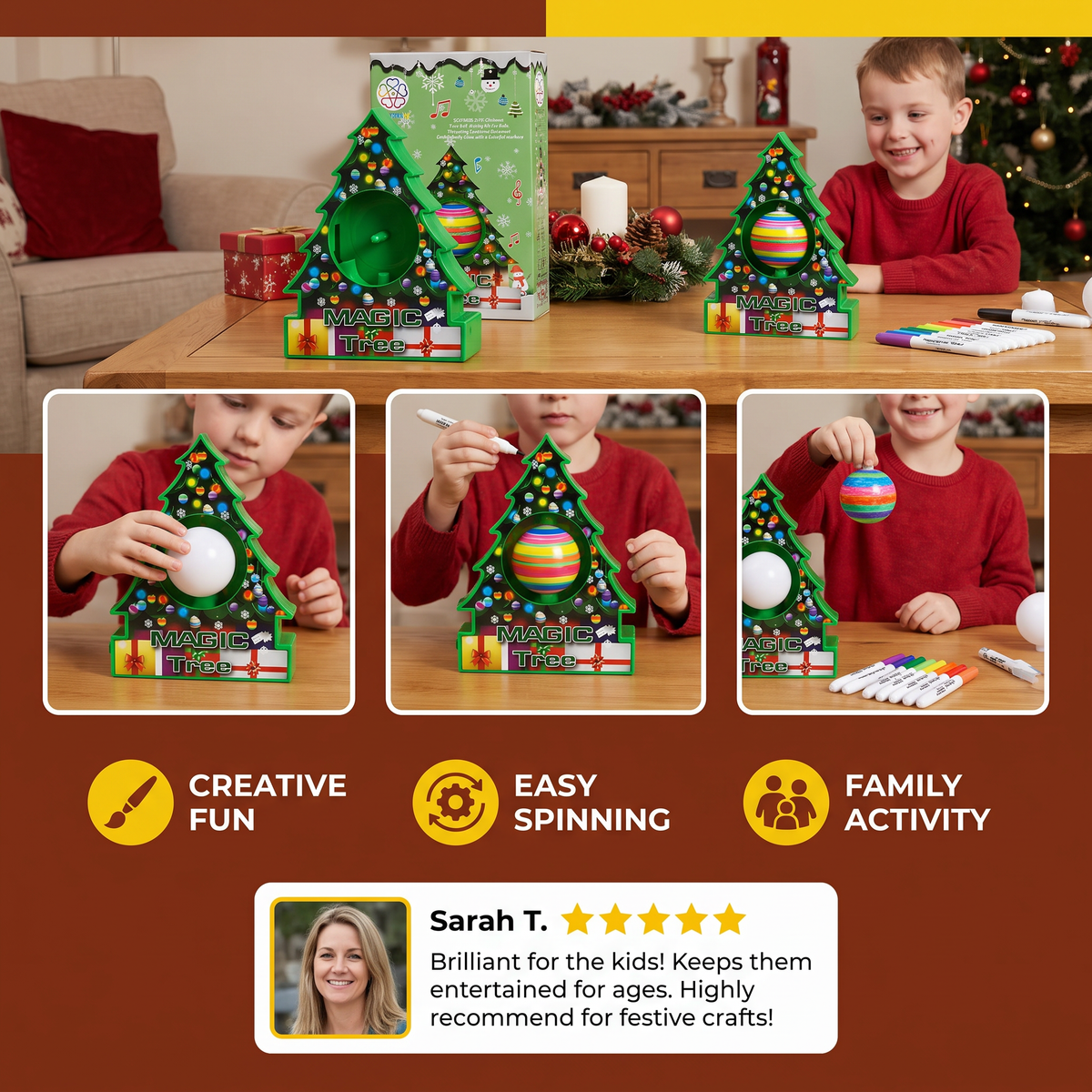 DIY Christmas Spinning Ornament Painting Kit