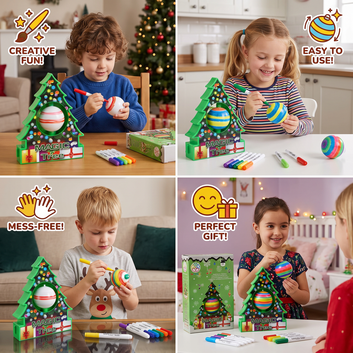 DIY Christmas Spinning Ornament Painting Kit