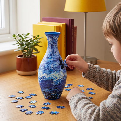 DIY 3D Jigsaw Puzzle Flower Vase