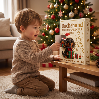 24-Day Dachshund Advent Calendar with Surprise Figurines