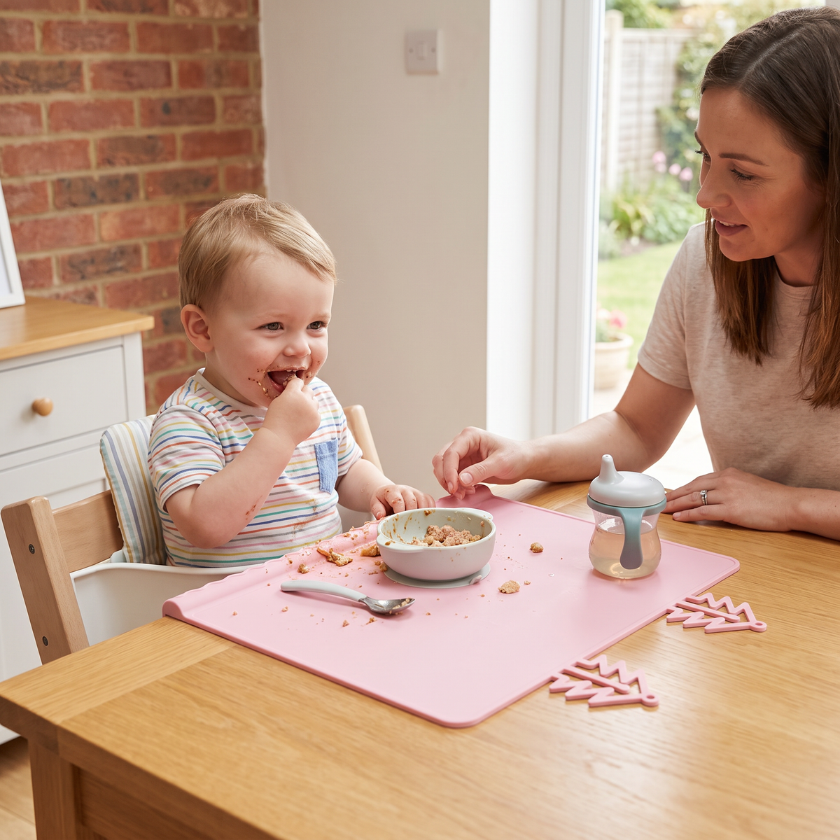BabySafe Practical & Hygienic Silicone Baby Placemat with Raised Edge