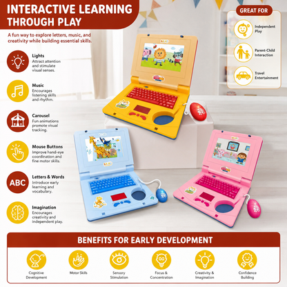 Kids’ Interactive Laptop with Lights, Music & Scrolling Screen