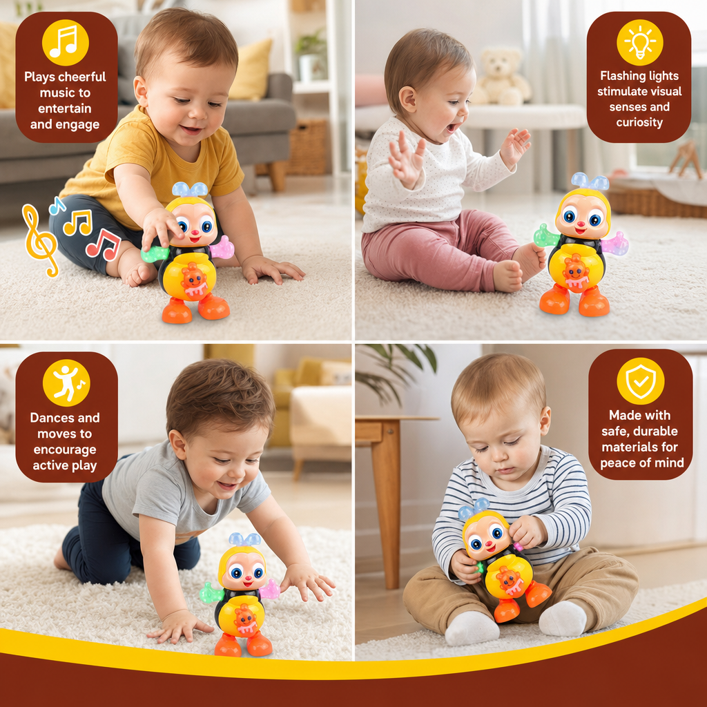 Musical Dancing Bee Toy with Lights and Music