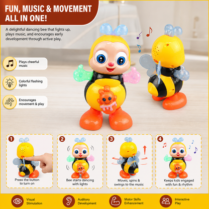 Musical Dancing Bee Toy with Lights and Music