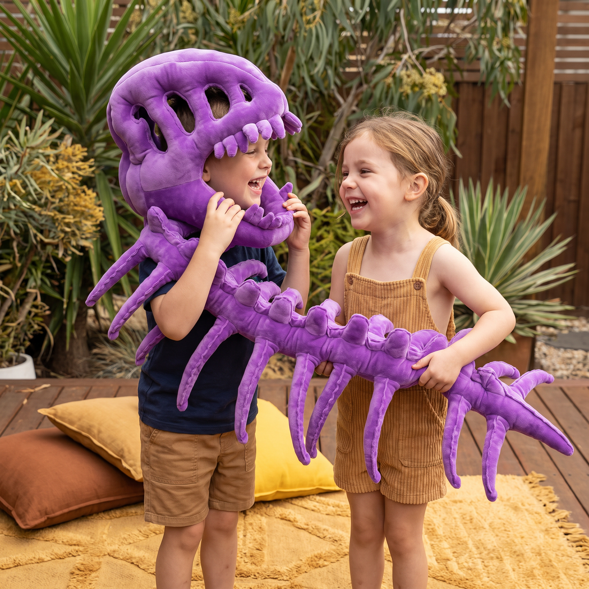 Funny Dinosaur Skeleton Plush Costume