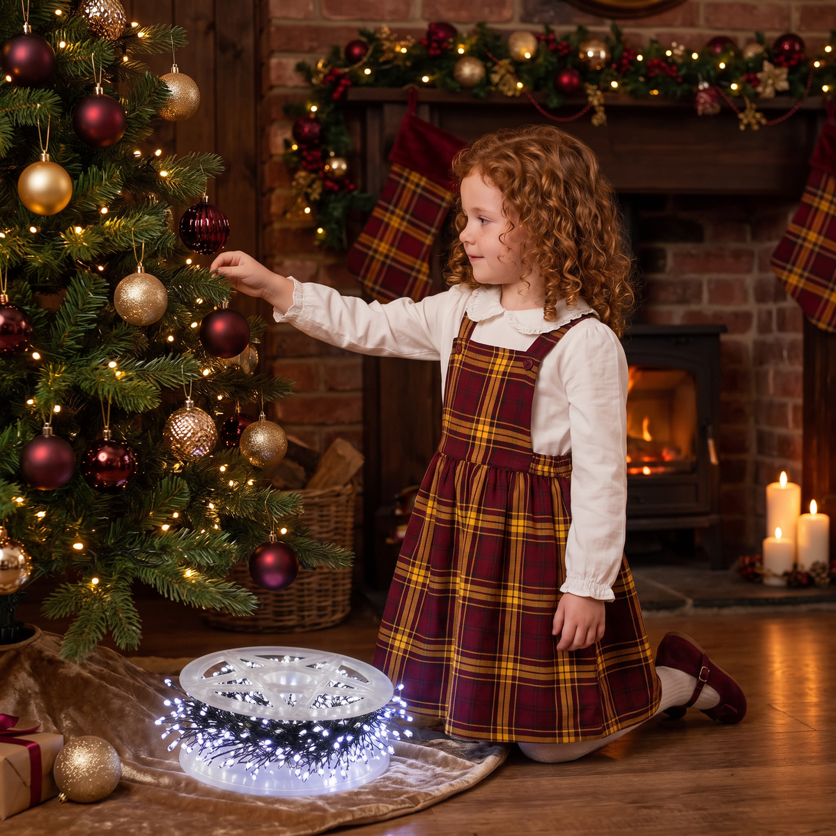 Warm White Christmas Cluster Fairy Lights