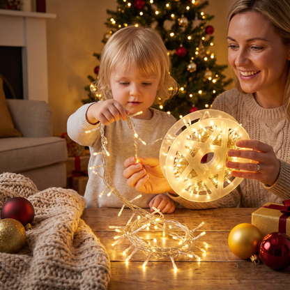Warm White Christmas Cluster Fairy Lights
