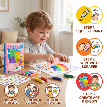 Creative Rainbow Colours Wipe Art Set