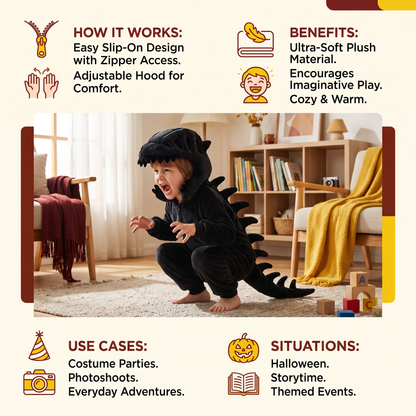 Funny Dinosaur Skeleton Plush Costume