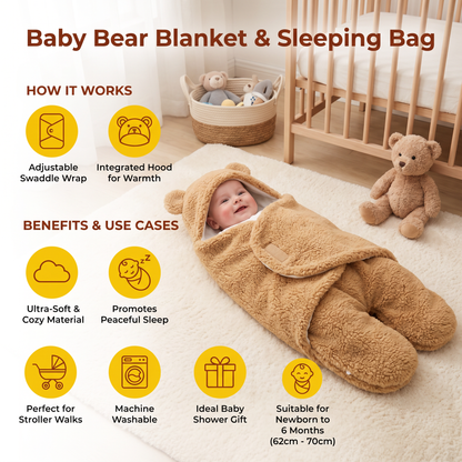 Baby Bear Blanket and Sleeping Bag