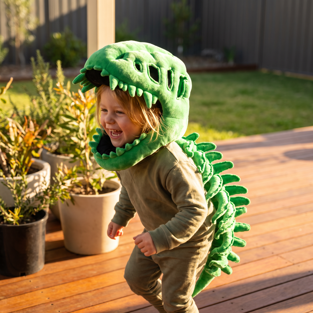 Funny Dinosaur Skeleton Plush Costume