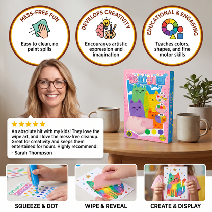 Creative Rainbow Colours Wipe Art Set
