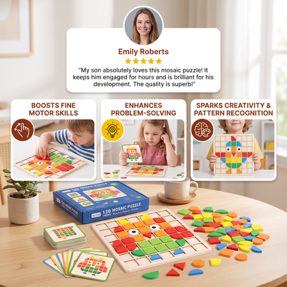 Montessori Mosaic Puzzle Colours and Shapes Game