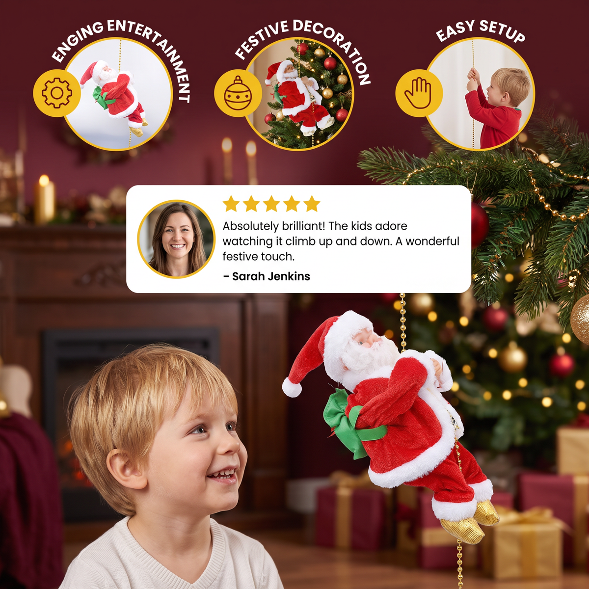 Climbing Santa Claus Toy