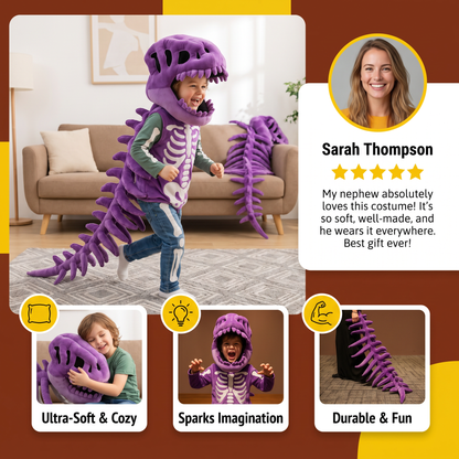 Funny Dinosaur Skeleton Plush Costume