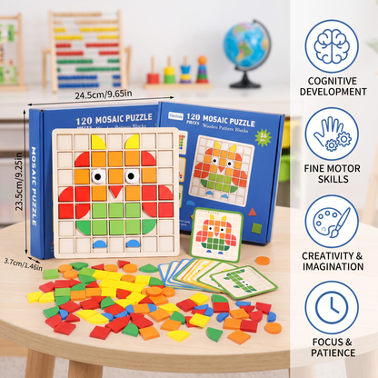 Montessori Mosaic Puzzle Colours and Shapes Game