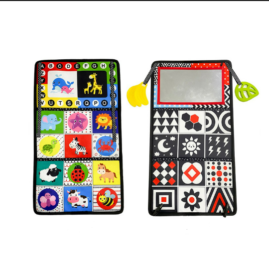 Interactive Baby Mirror Book – Foldable & Washable Soft Cloth Toy