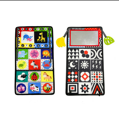 Interactive Baby Mirror Book – Foldable & Washable Soft Cloth Toy