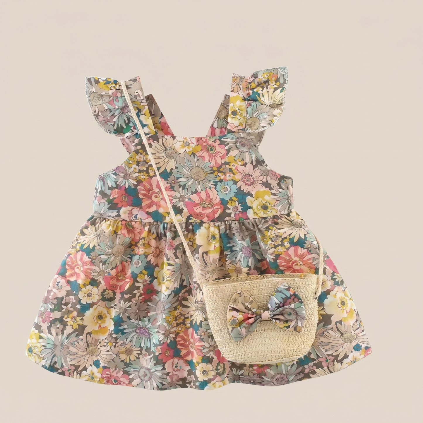 Vintage Meadow Dress Set & Bag