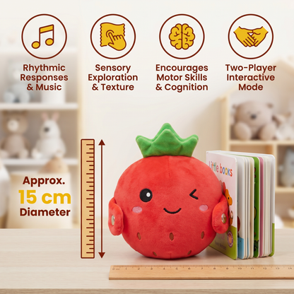 Interactive Fruit Plush Toy for Kids – Sensory Rhythm & Music Toy