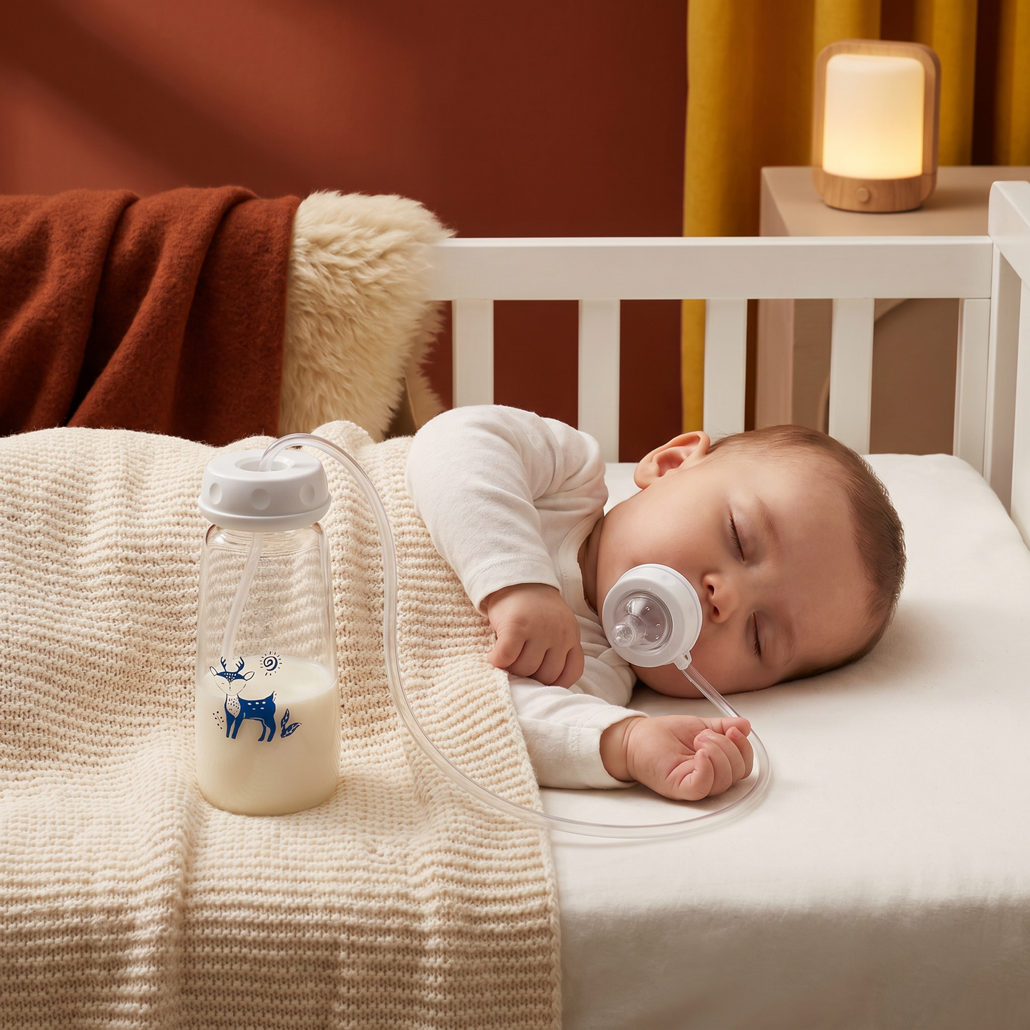 Hands-free baby feeding bottle