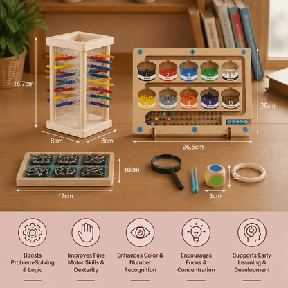 3-Piece Montessori Play and Development Puzzle Set for Children