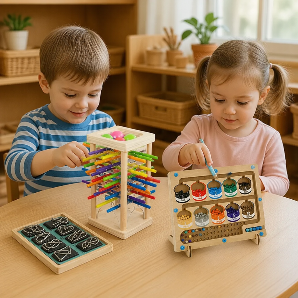 3-Piece Montessori Play and Development Puzzle Set for Children