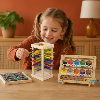 3-Piece Montessori Play and Development Puzzle Set for Children