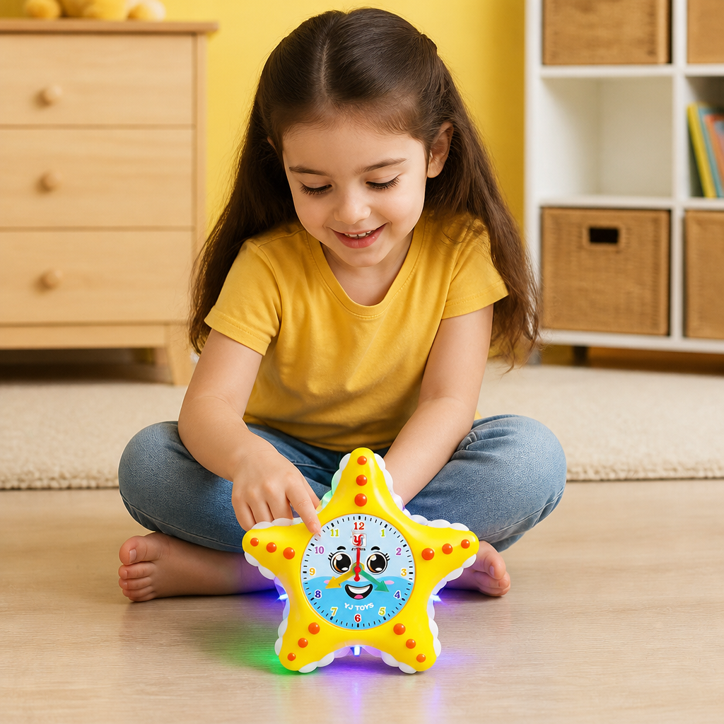 Starfish Clock Learning Toy – Interactive Time Teaching Toy for Kids