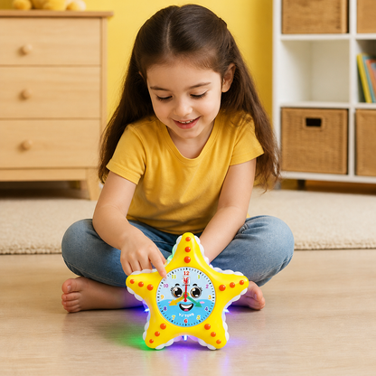 Starfish Clock Learning Toy – Interactive Time Teaching Toy for Kids