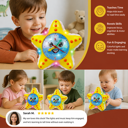Starfish Clock Learning Toy – Interactive Time Teaching Toy for Kids