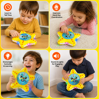 Starfish Clock Learning Toy – Interactive Time Teaching Toy for Kids