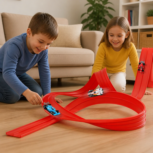 Flexible racing track set