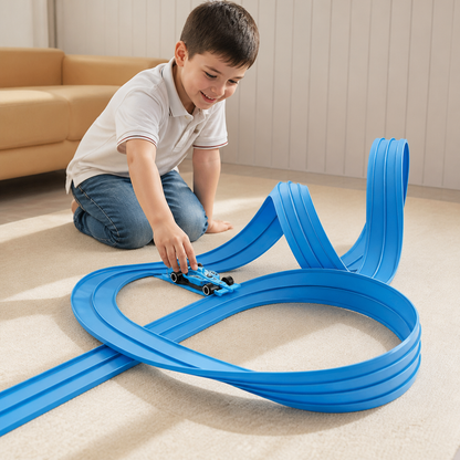 Flexible racing track set