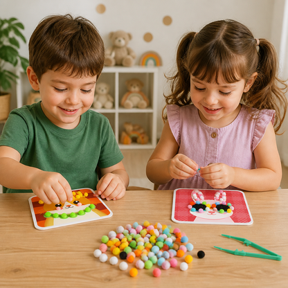 Fuzzy Pom Pom Animal Craft & Painting Kit