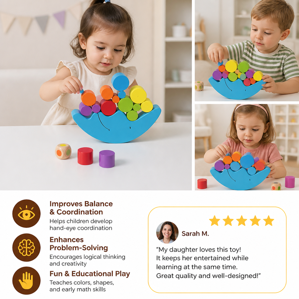 Colorful Stacking Toy – Educational Toy for Kids with Colors and Shapes